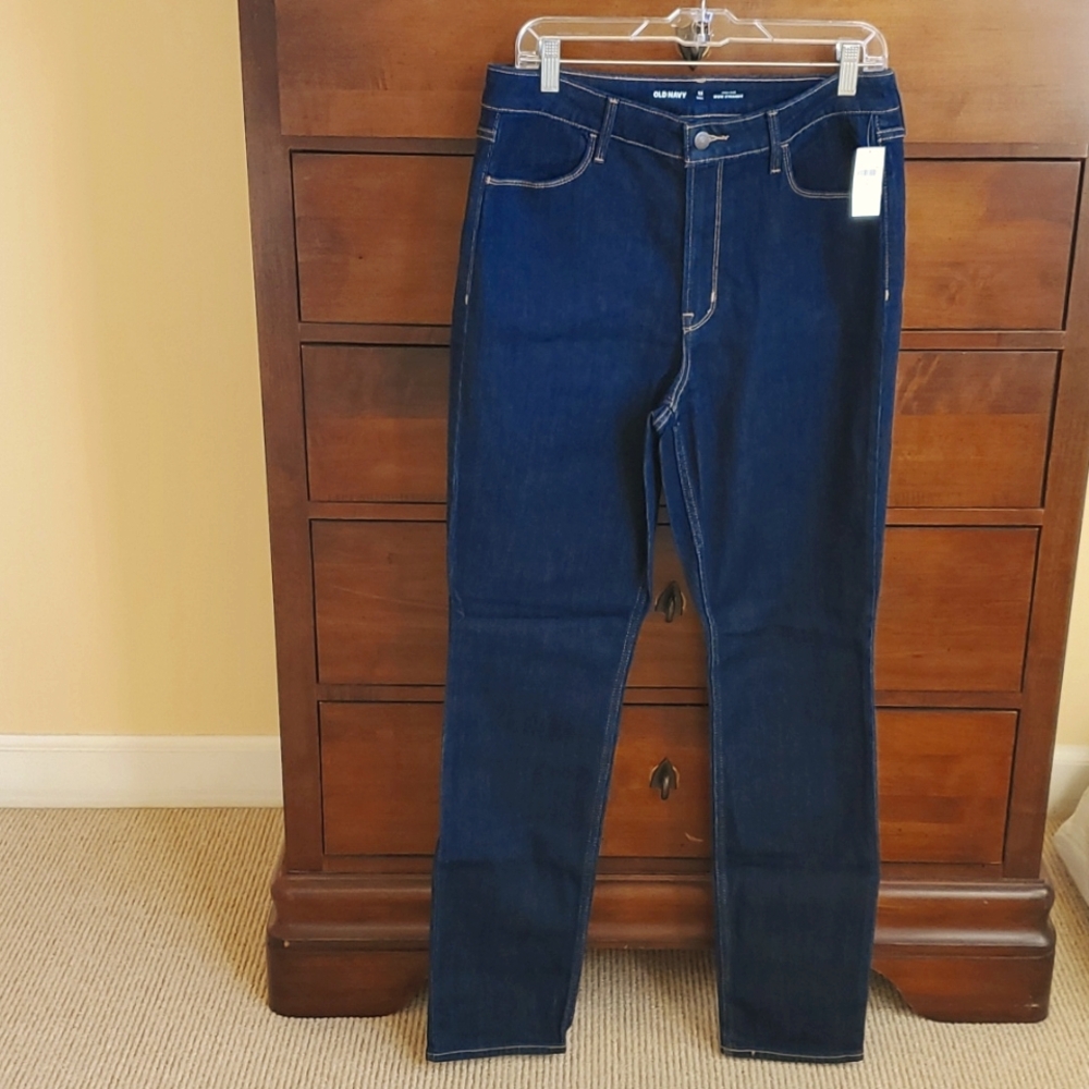 New Old Navy High-Rise WOW STRAIGHT Size 12 Tall Jeans